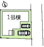 区画図　カースペースは2台付き！
セカンドカー持ちの方や急な来客時にも安心ですね。