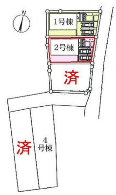 区画図　カースペースは2台付き！セカンドカー持ちの方や急な来客時にも安心ですね
物件探しのご条件・ご要望などありましたら、何なりと弊社スタッフまでお申し付けください！