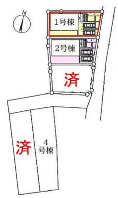 区画図　カースペースは2台付き！セカンドカー持ちの方や急な来客時にも安心ですね
物件探しのご条件・ご要望などありましたら、何なりと弊社スタッフまでお申し付けください！