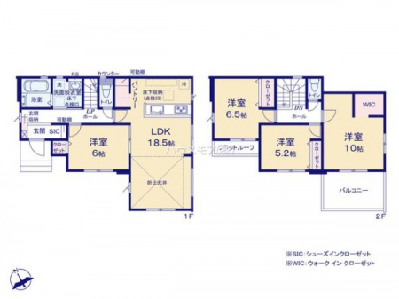 間取り図　4LDKの魅力的な間取り！LDKはゆったりとした空間で、ご家族との団らん時間が、より一層充実したものになりますね！家族との仲が深まり、自然と笑顔が増えそうです！