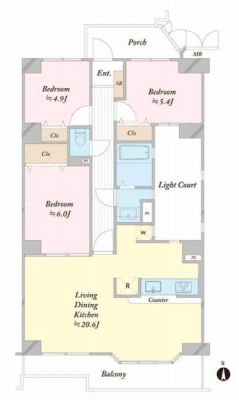 Ԏ}@3LDK̖͓IȊԎILDK͂ƂԂŁAƑƂ̒c񎞊ԂAw[̂ɂȂ܂ˉƑƂ̒[܂ARƏΊ炪łI