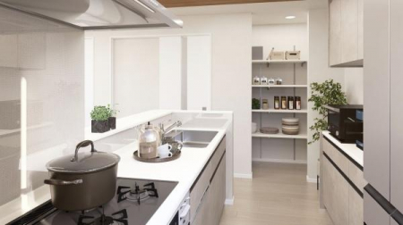 ���d�l�ʐ^(�L�b�`���j�@��l�C�̑Ζʎ��V�X�e���L�b�`�����̗p���Ă��܂��I���Ƒ��̃R�~���j�P�[�V���������R�Ƒ�����݌v�ł��B
���q�l�ɂ��ڂ��͂��̂Ŋ������ł��ˁB���[�͂�����܂��I�y���d�l�ʐ^�z/�y���n�̔���J�Ò��z